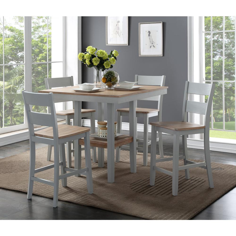 York 5 Pc Counter Dining Set. Picture 1