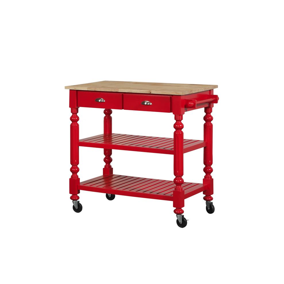 Payson Red Kitchen Island. Picture 2