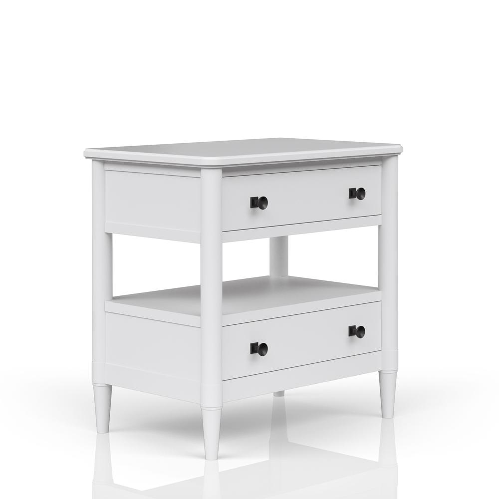 Citrus Heights Open Nightstand -White. Picture 2