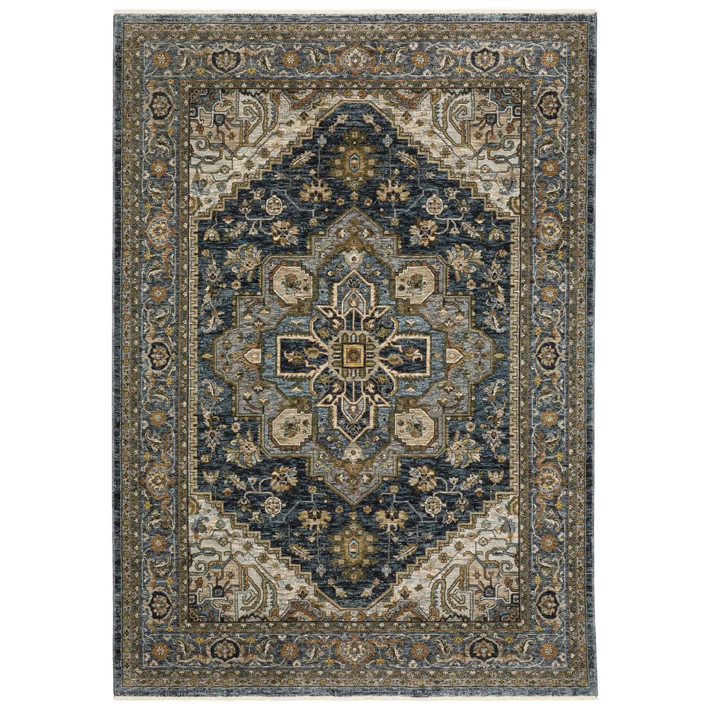 ABERDEEN Blue 3' 3 X  5' Area Rug. Picture 1