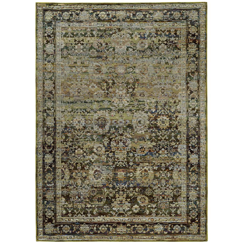 ANDORRA Green 3' 3 X  5' 2 Area Rug. Picture 1