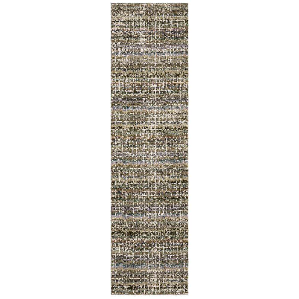 ATLAS Green 2' 6 X 12' Area Rug. Picture 1