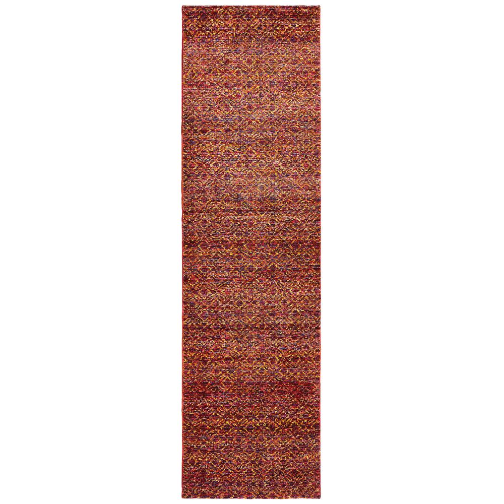ATLAS Red 2' 6 X 12' Area Rug. Picture 1
