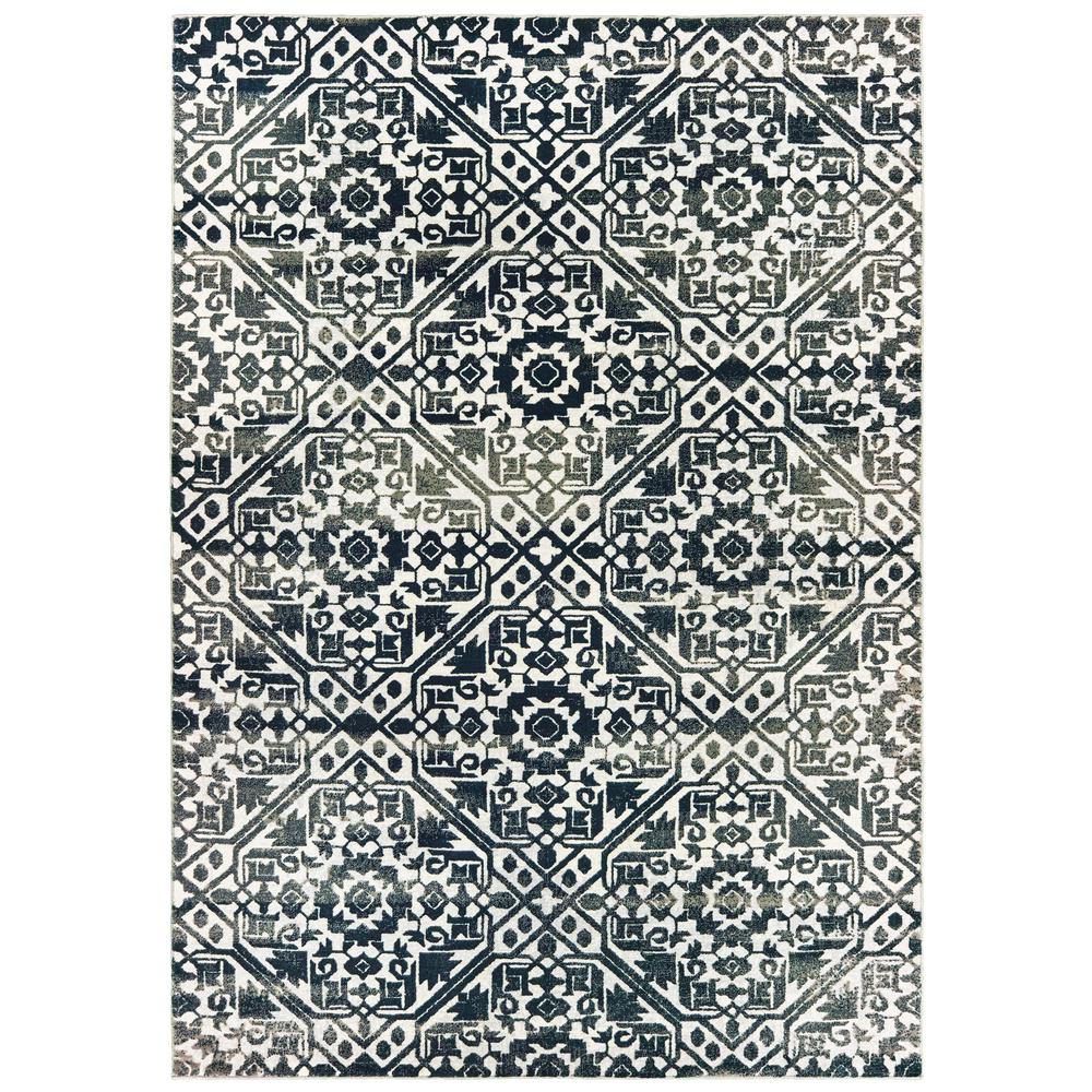 BOWEN Navy 5' 3 X  7' 6 Area Rug. Picture 1