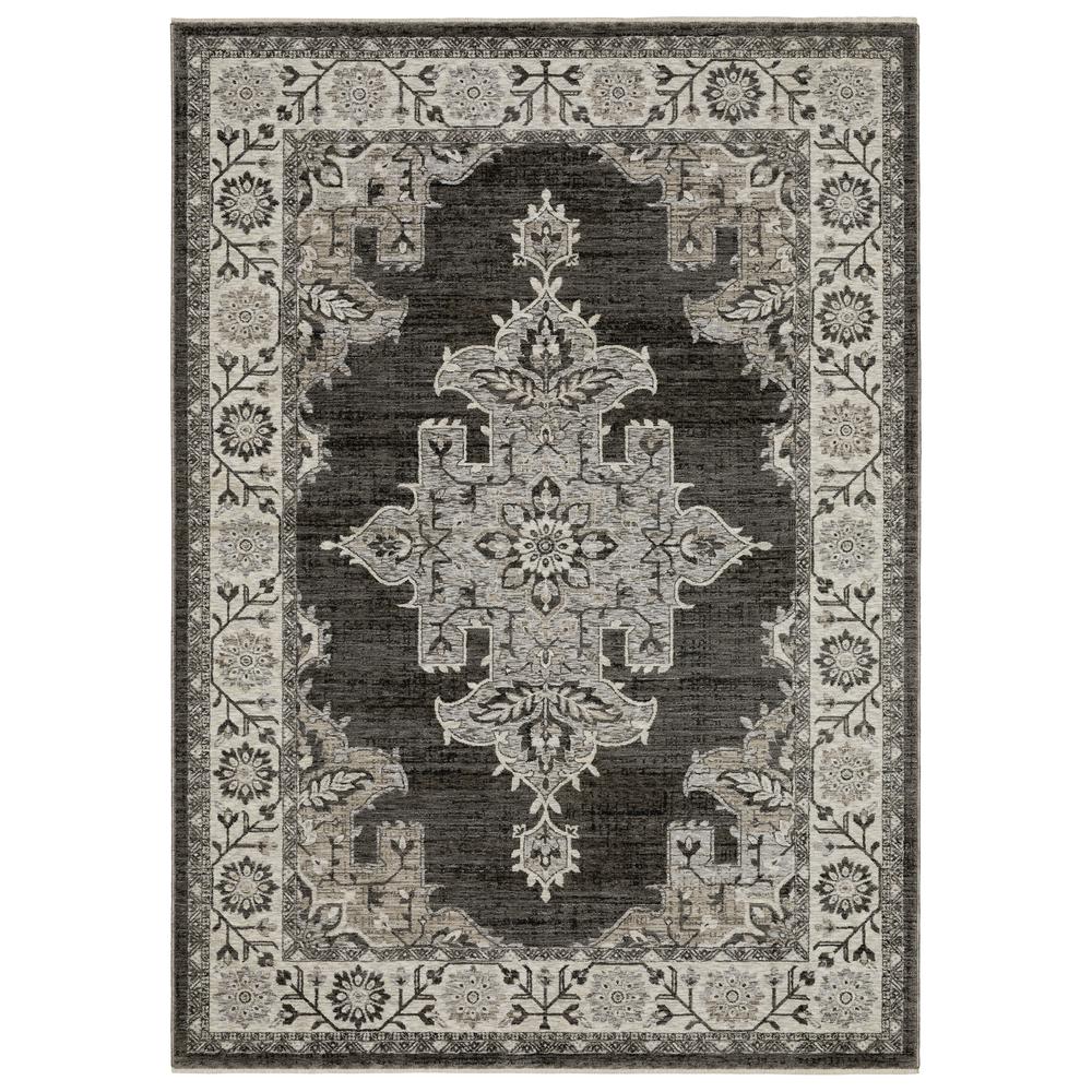 CHAMBERLAIN CH08B3' 3" X  5' Grey color rug. Picture 1