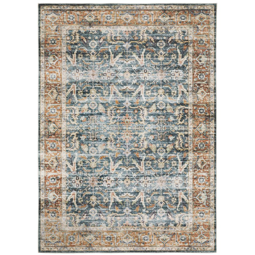 CHARLESTON Blue 3' 6 X  5' 6 Area Rug. Picture 1
