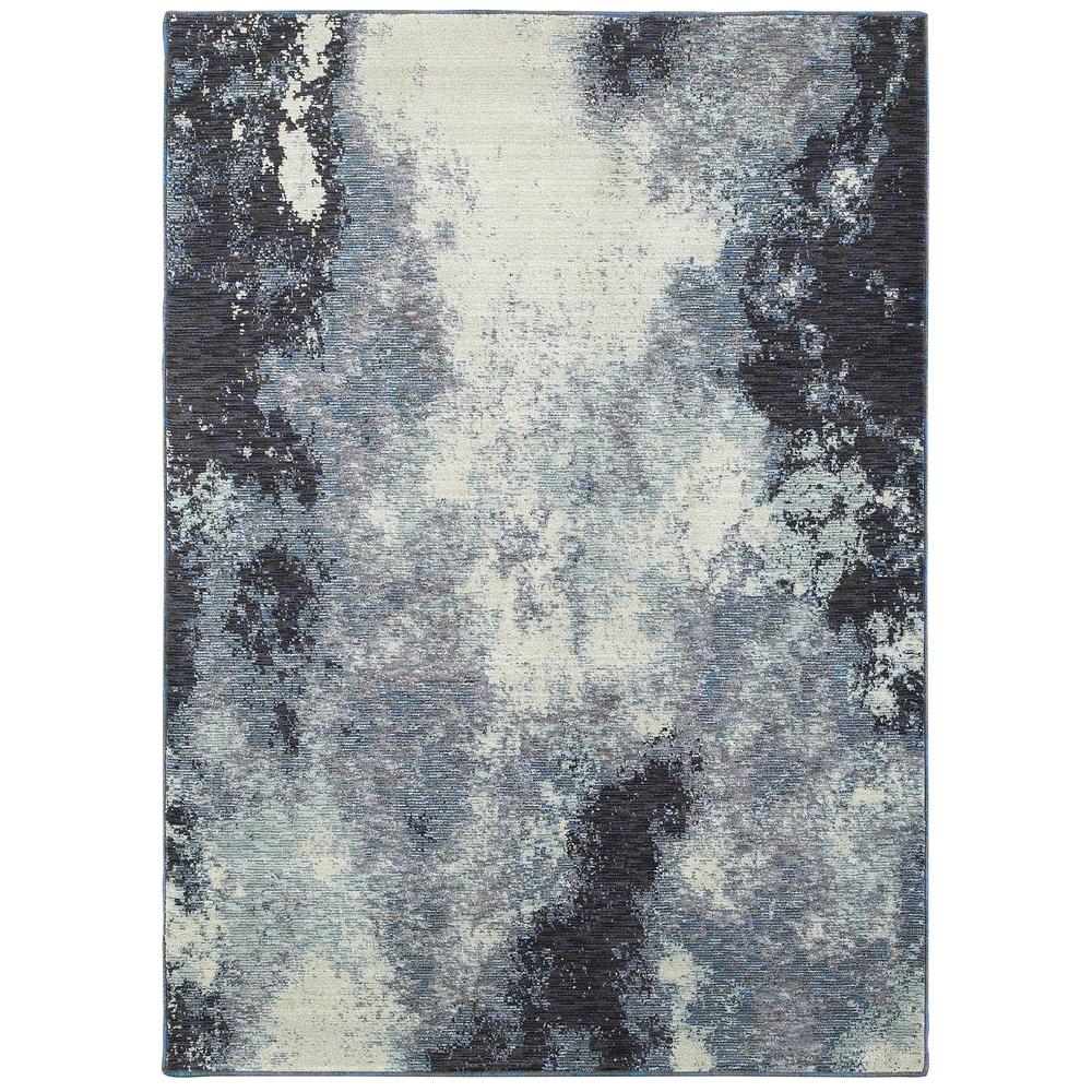 EVOLUTION Navy 3' 3 X  5' 2 Area Rug. Picture 1
