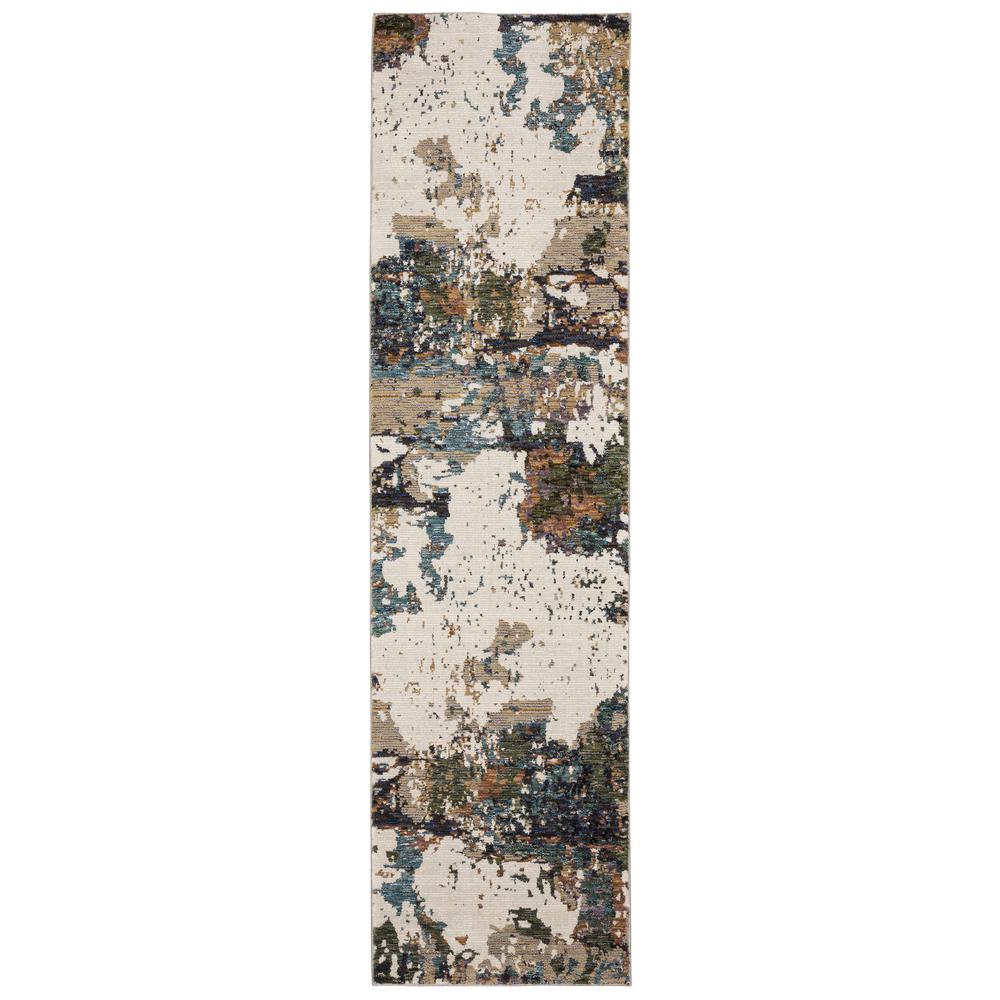 EVOLUTION Ivory 2' 6 X 12' Area Rug. Picture 1