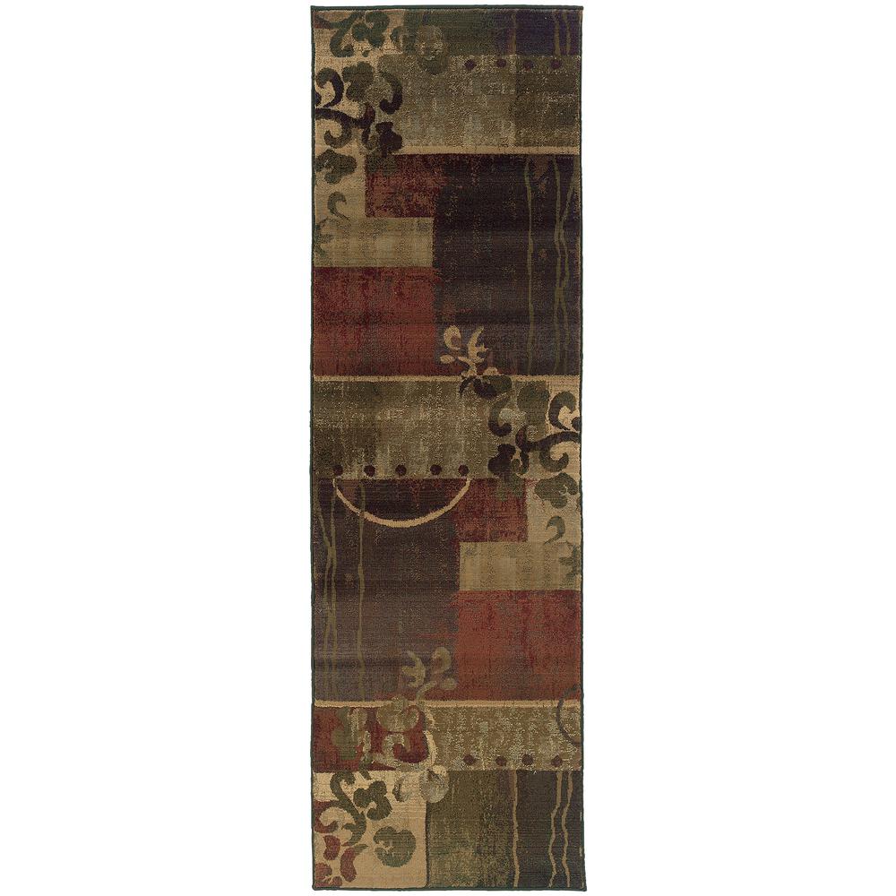 GENERATIONS Green 2' 7 X  9' 1 Area Rug. Picture 1