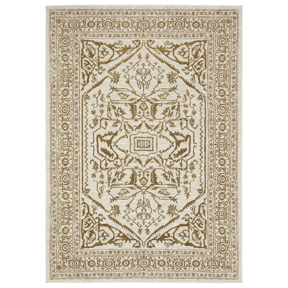 INTRIGUE Ivory 3'10 X  5' 5 Area Rug. The main picture.