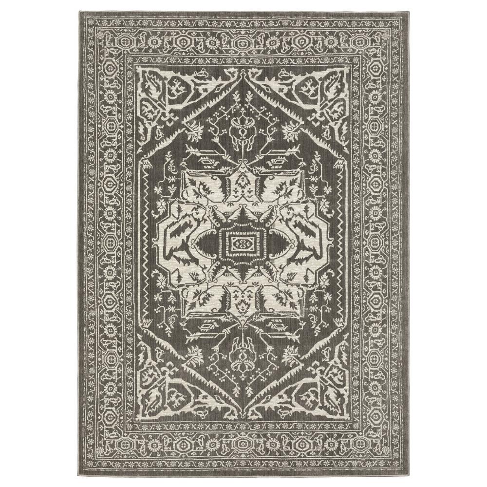INTRIGUE Grey 3'10 X  5' 5 Area Rug. Picture 1