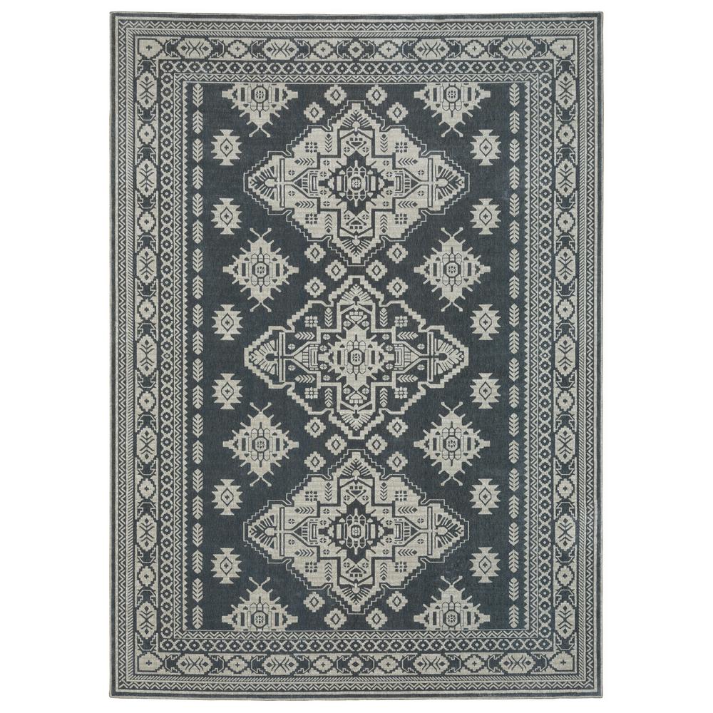 INTRIGUE Blue 3'10 X  5' 5 Area Rug. Picture 1