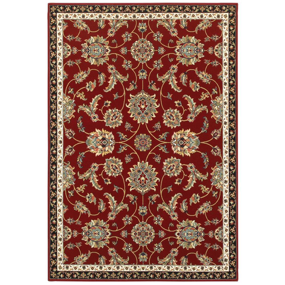 KASHAN Red 3'10 X  5' 5 Area Rug. Picture 1