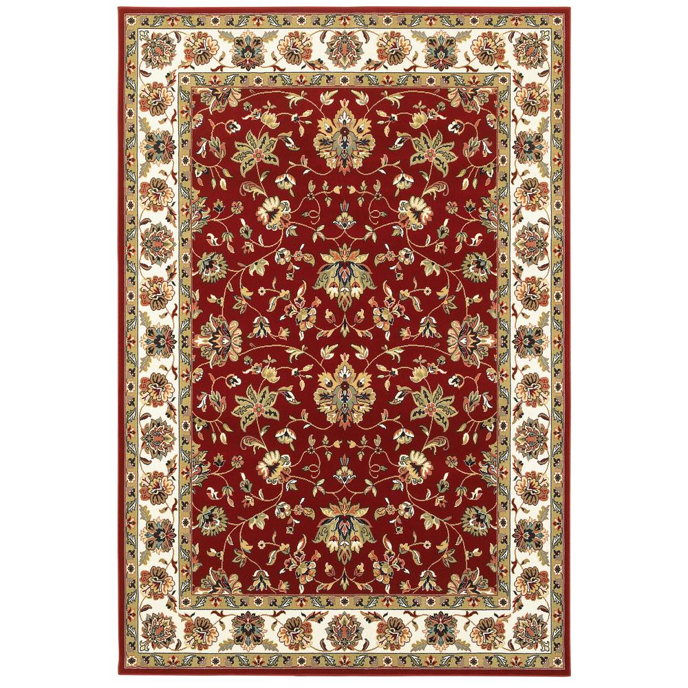 KASHAN Red 3'10 X  5' 5 Area Rug. Picture 1