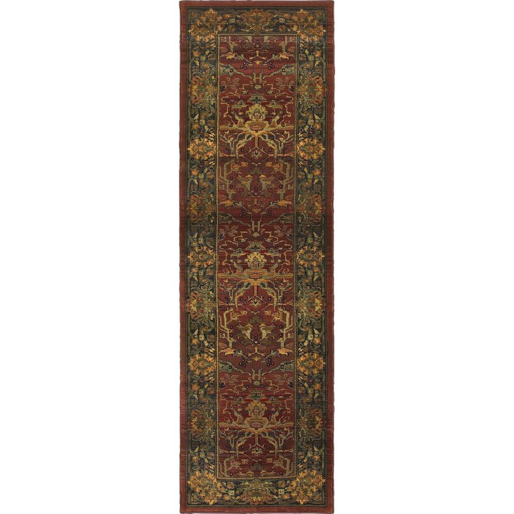 KHARMA Red 2' 6 X  9' 1 Area Rug. Picture 1
