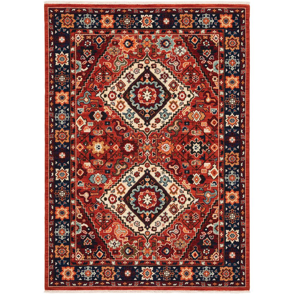 LILIHAN Red 3' 3 X  5' Area Rug. The main picture.
