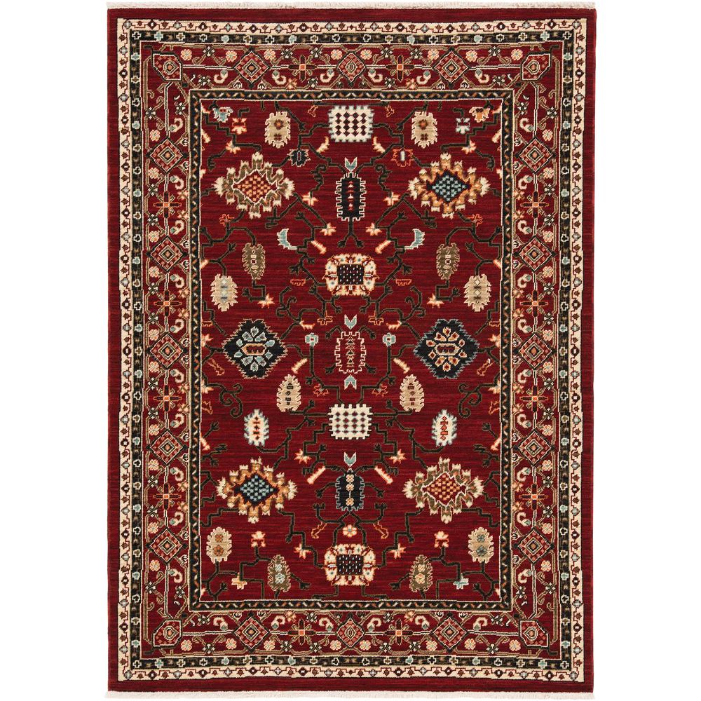 LILIHAN Red 3' 3 X  5' Area Rug. Picture 1
