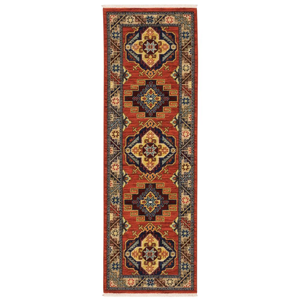 LILIHAN Red 2' 6 X 12' Area Rug. Picture 1