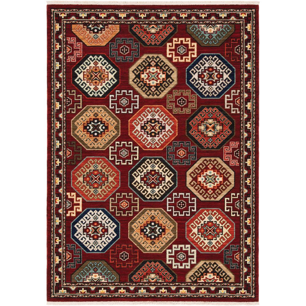 LILIHAN Red 3' 3 X  5' Area Rug. Picture 1