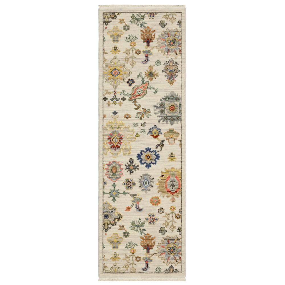 LUCCA Ivory 2' 6 X 12' Area Rug. Picture 1