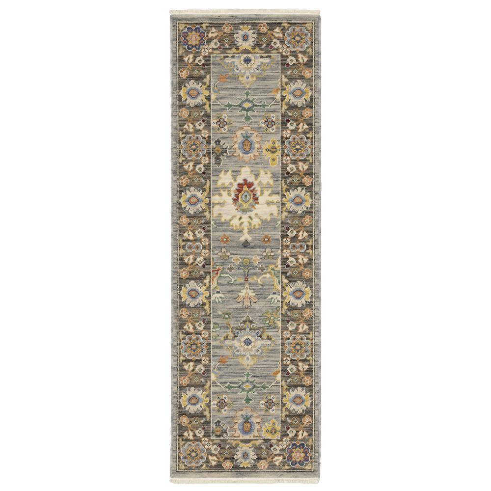LUCCA Blue 2' 6 X 12' Area Rug. Picture 1