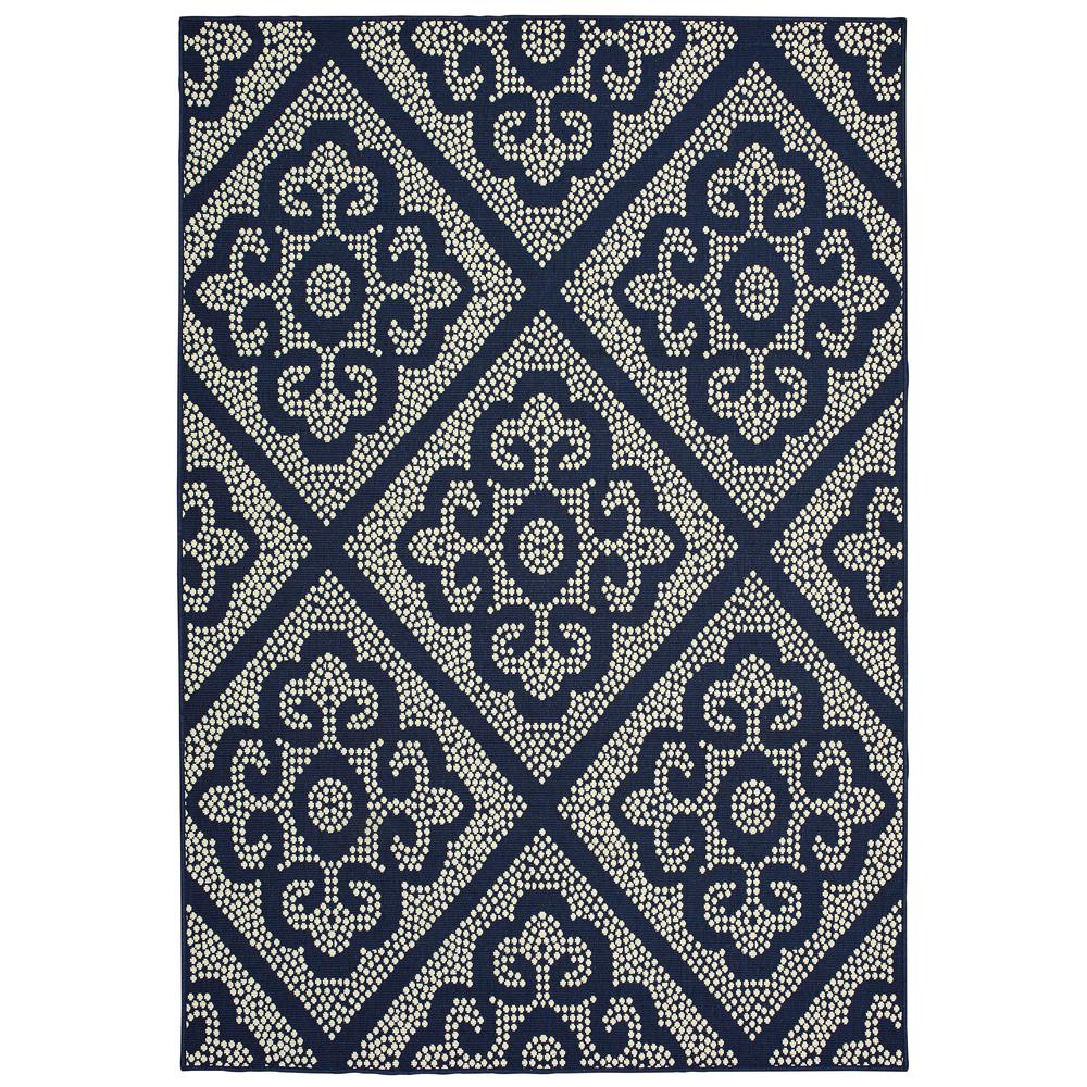 MARINA Navy 2' 5 X  4' 5 Area Rug. Picture 1