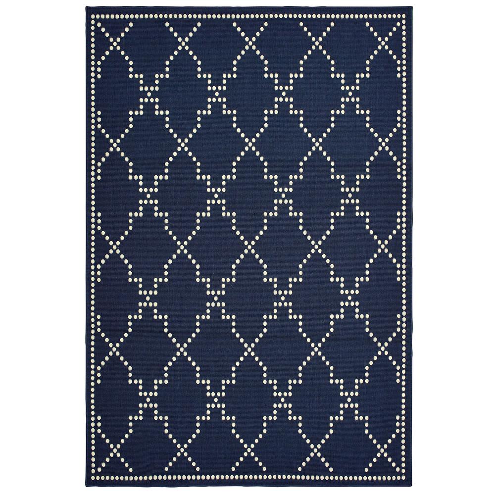MARINA Navy 2' 5 X  4' 5 Area Rug. Picture 1