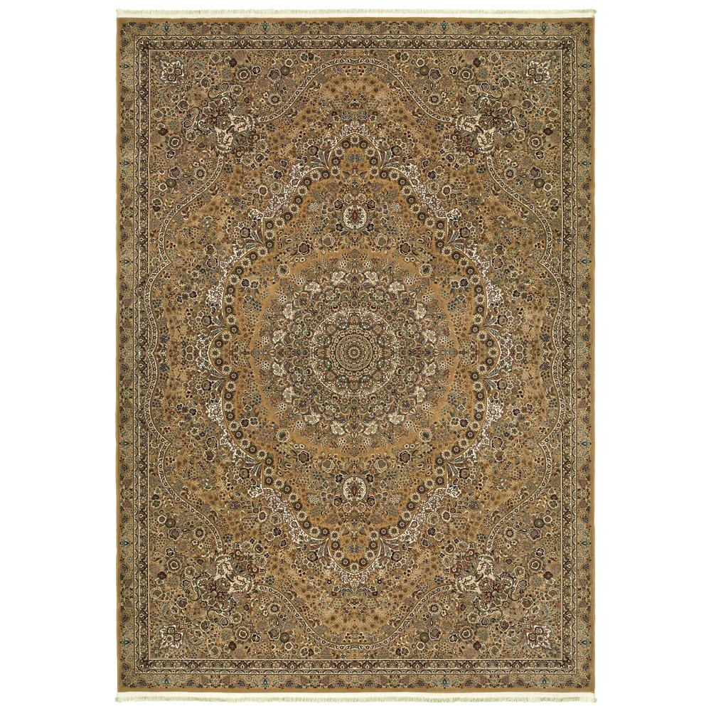 MASTERPIECE Gold 5' 3 X  7' 6 Area Rug. Picture 1