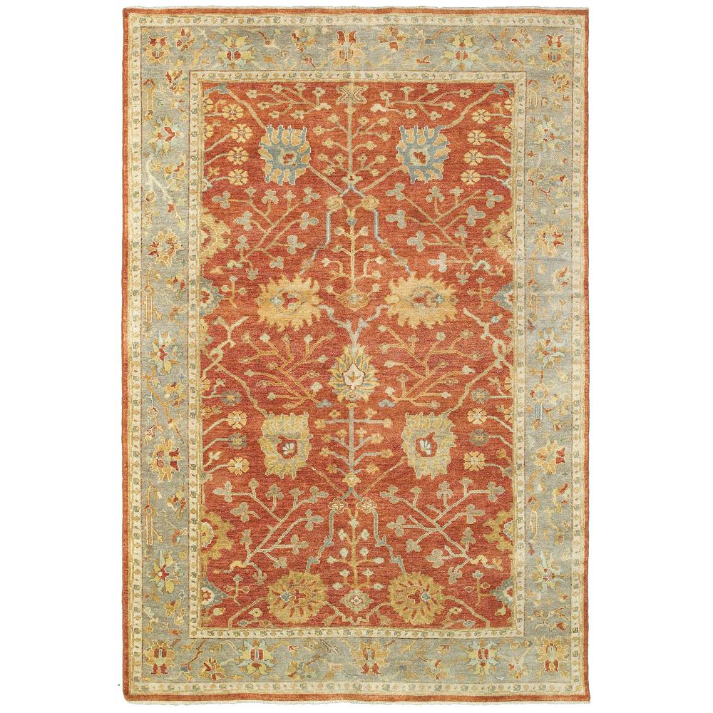 PALACE Red 6' X  9' Area Rug. Picture 1