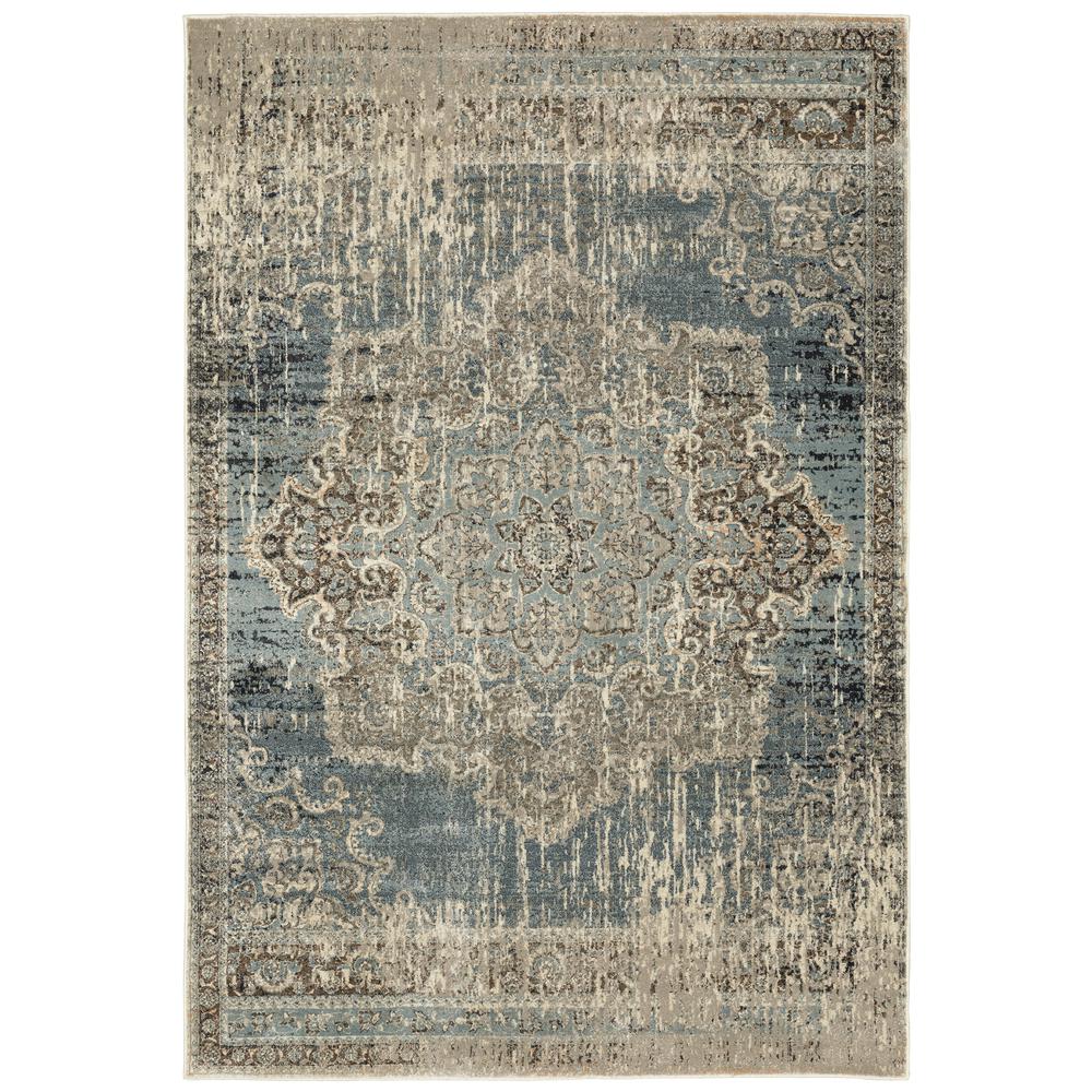 RALEIGH Blue 3'10 X  5' 5 Area Rug. Picture 1