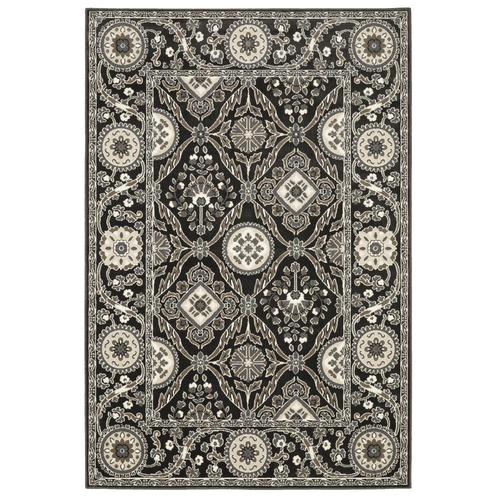 RAYLAN Black 3' 3 X  5' Area Rug. Picture 1