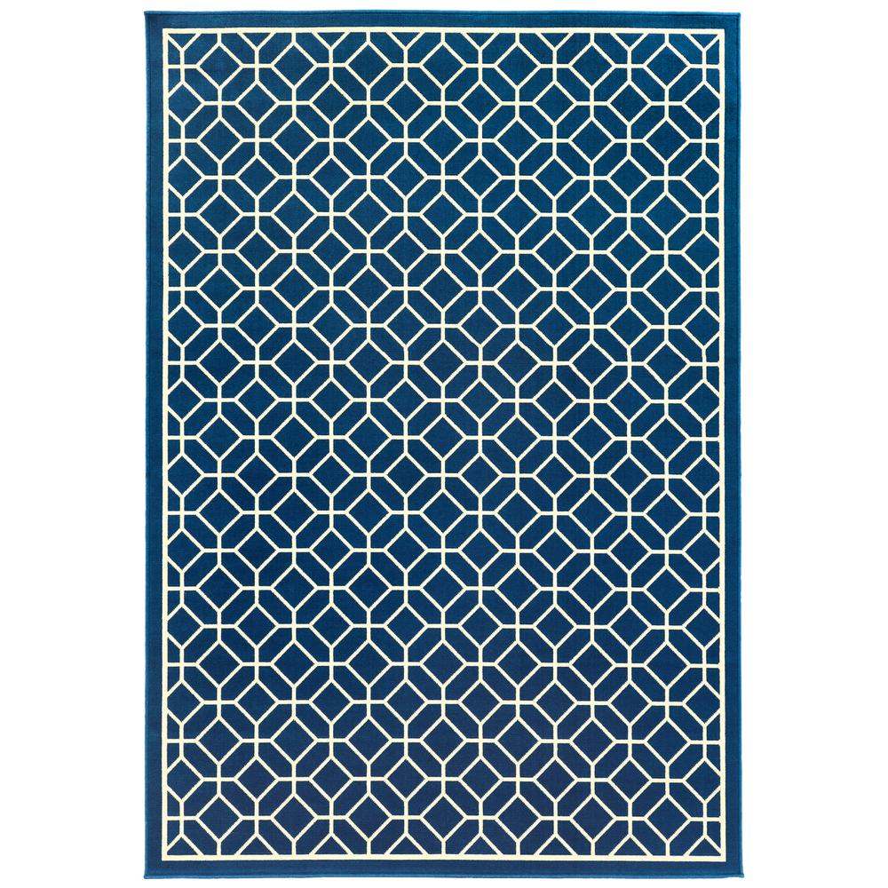 RIVIERA Navy 2' 5 X  4' 5 Area Rug. Picture 1