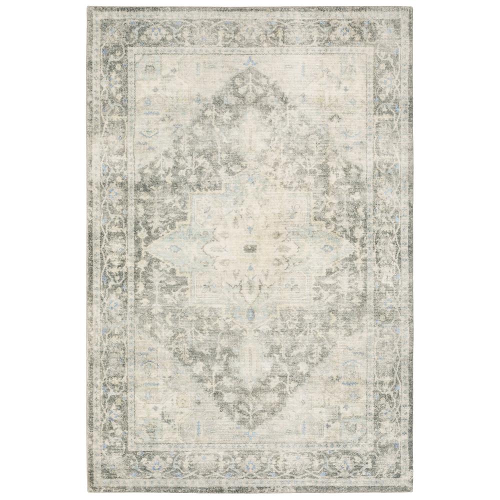 SAVOY Grey 7' 5 X 10' Area Rug. Picture 1