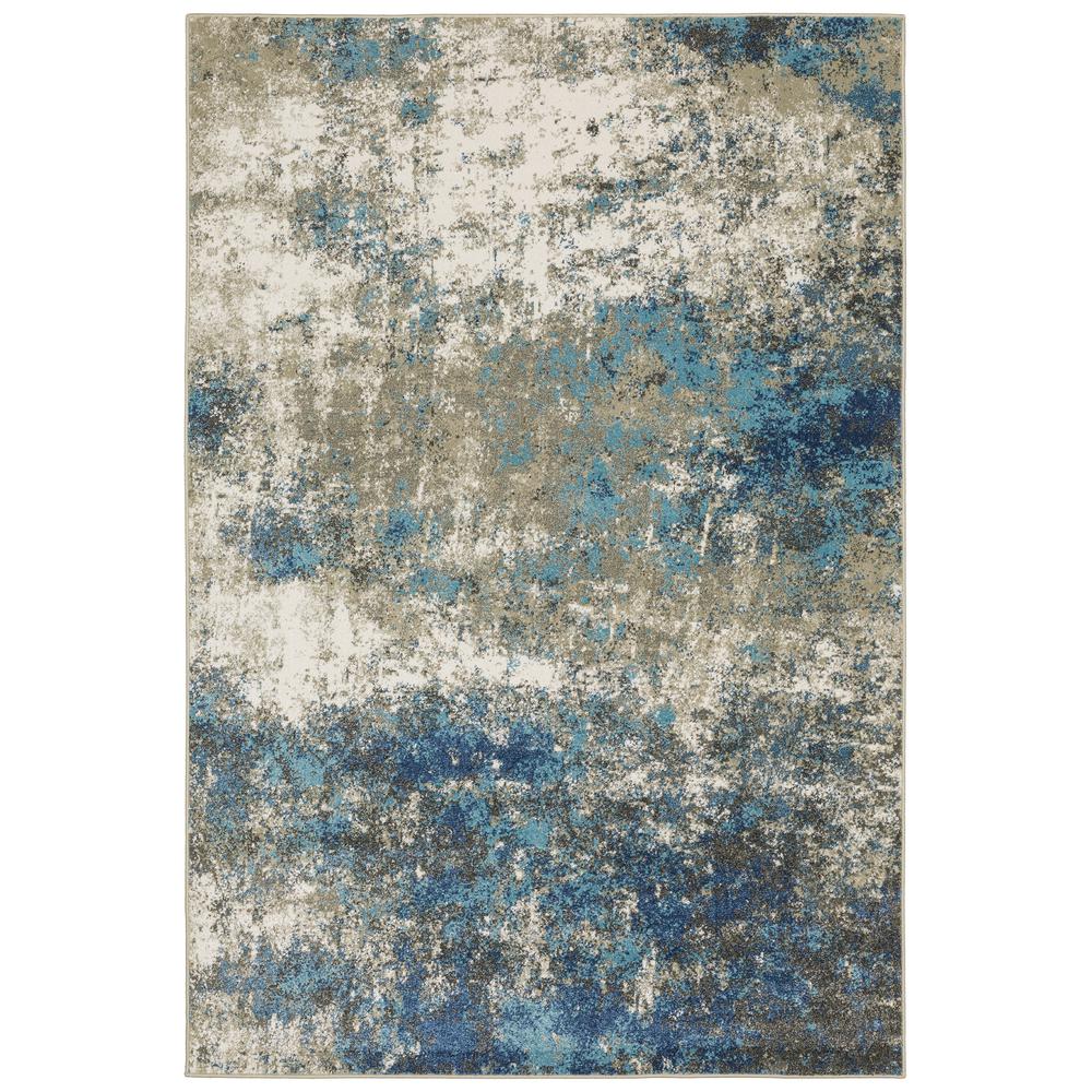 VENICE Blue 5' 3 X  7' 3 Area Rug. The main picture.