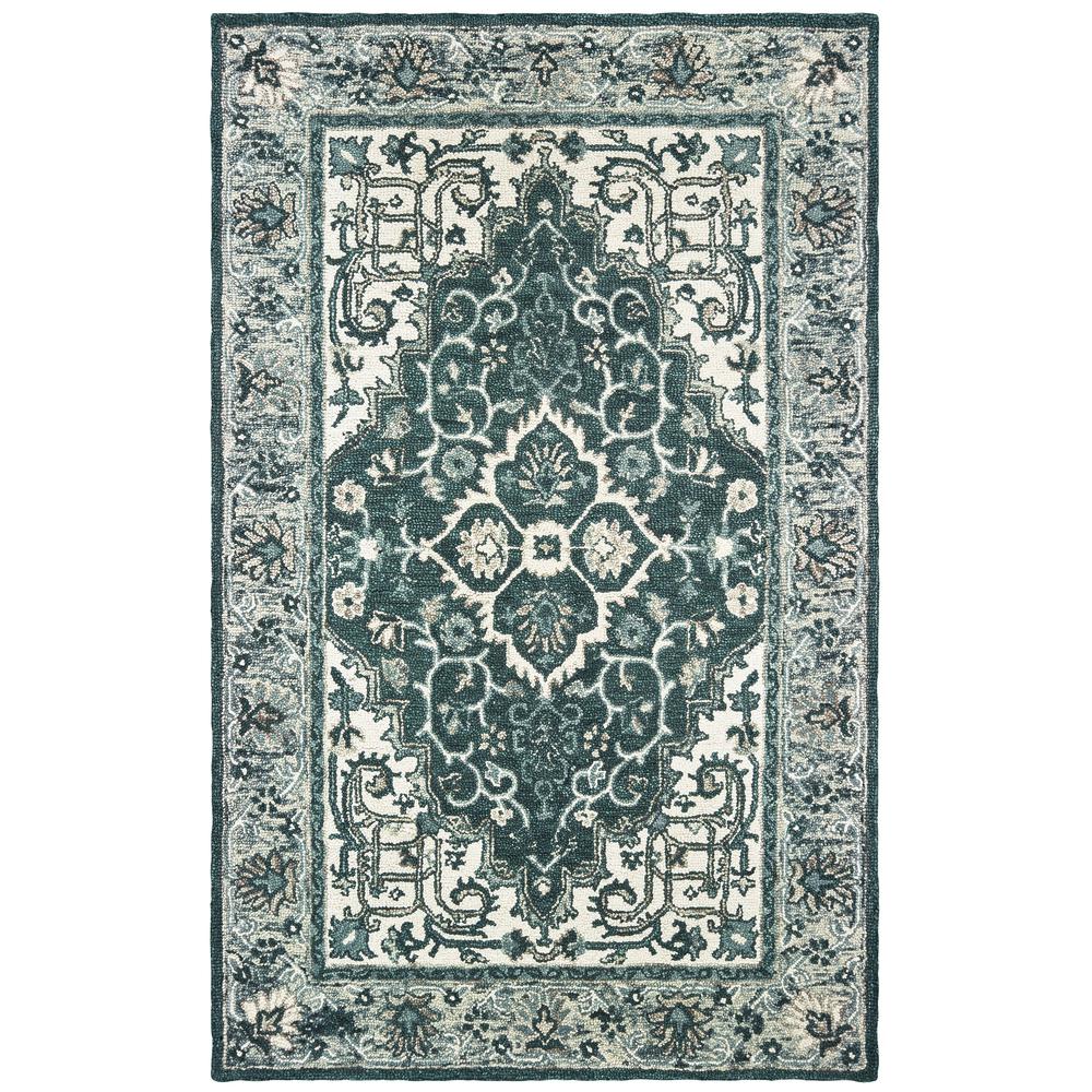 ZAHRA Grey 5' X  8' Area Rug. Picture 1
