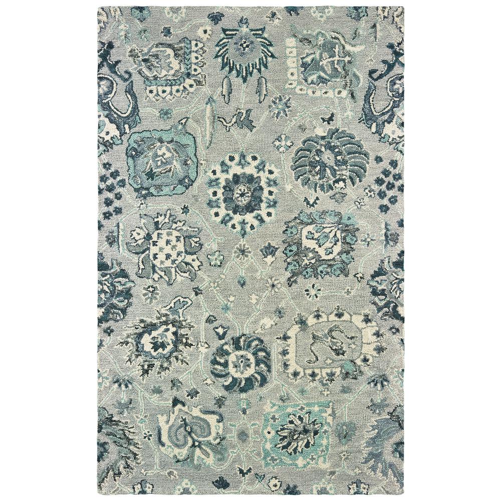 ZAHRA Grey 5' X  8' Area Rug. Picture 1