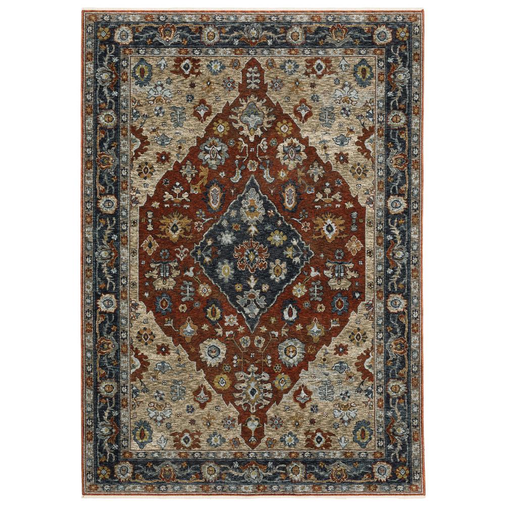ABERDEEN Red 5' 3 X  7' 6 Area Rug. Picture 1