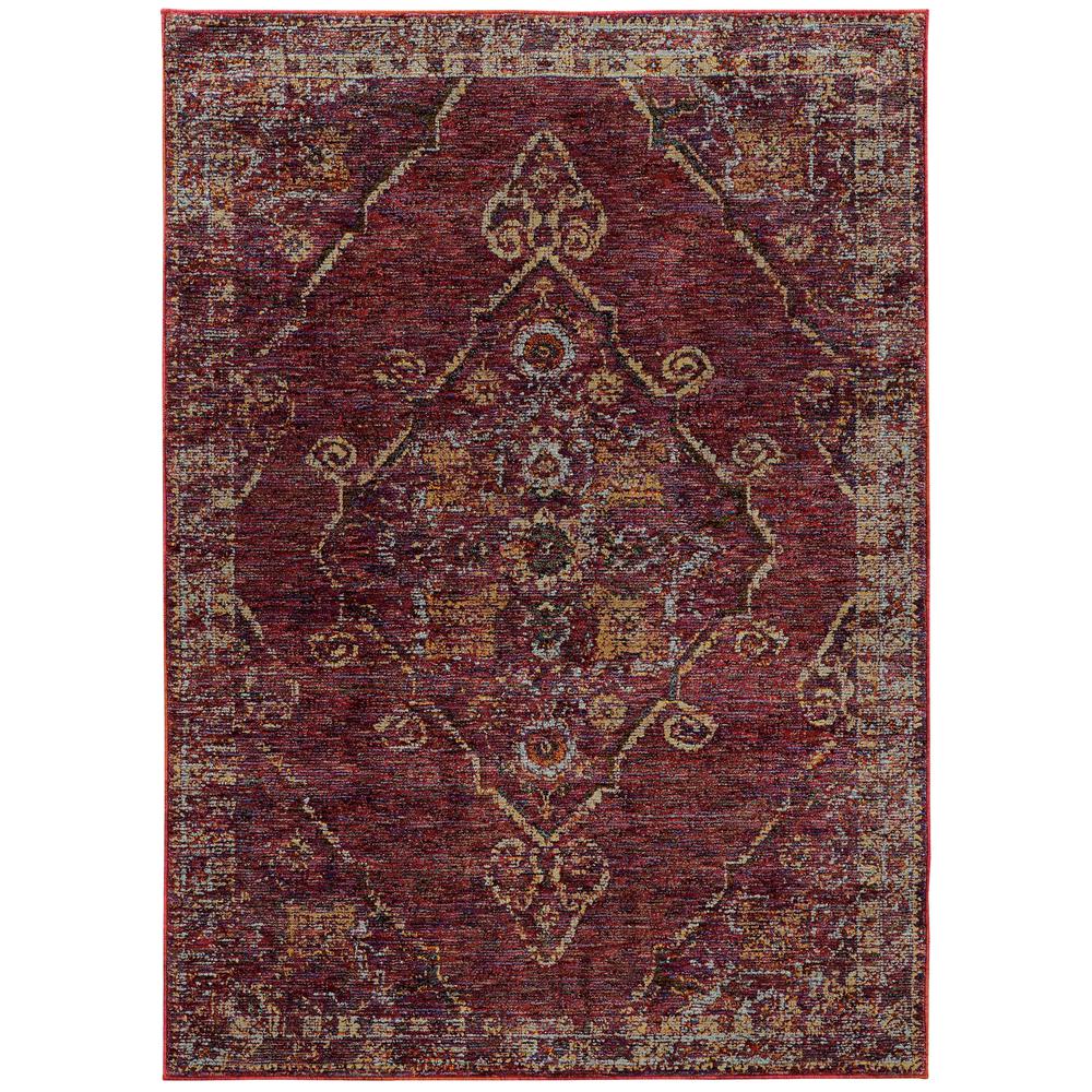 ANDORRA Red 5' 3 X  7' 3 Area Rug. Picture 1