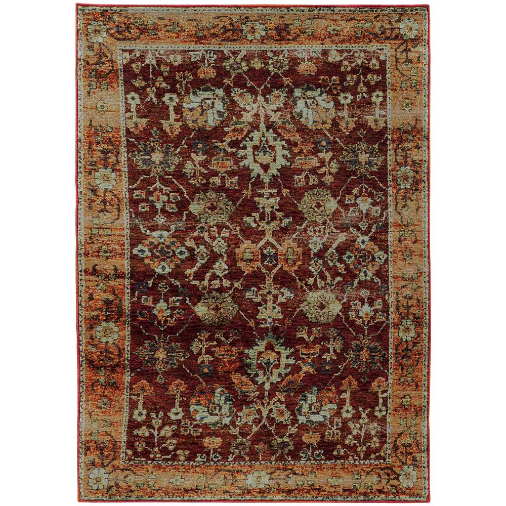 ANDORRA Red 5' 3 X  7' 3 Area Rug. Picture 1