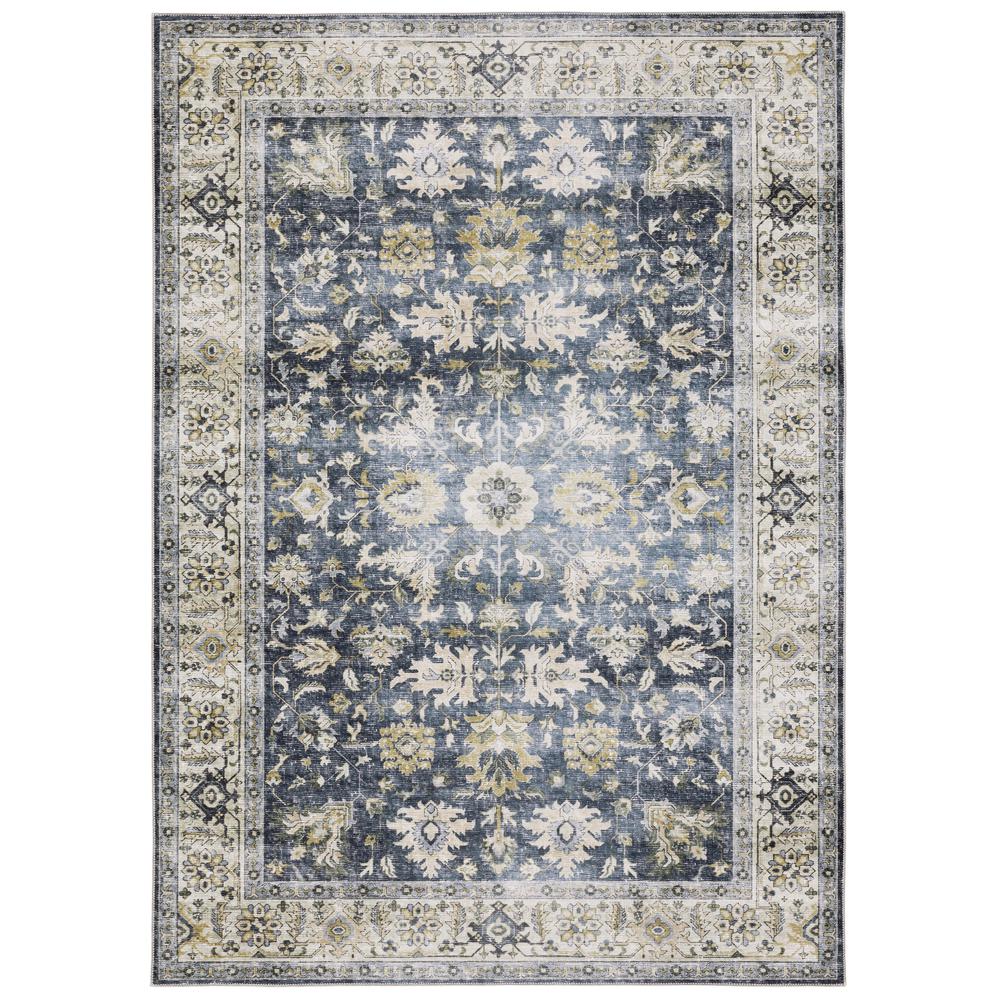 CHARLESTON Blue 5' X  7' Area Rug. Picture 1