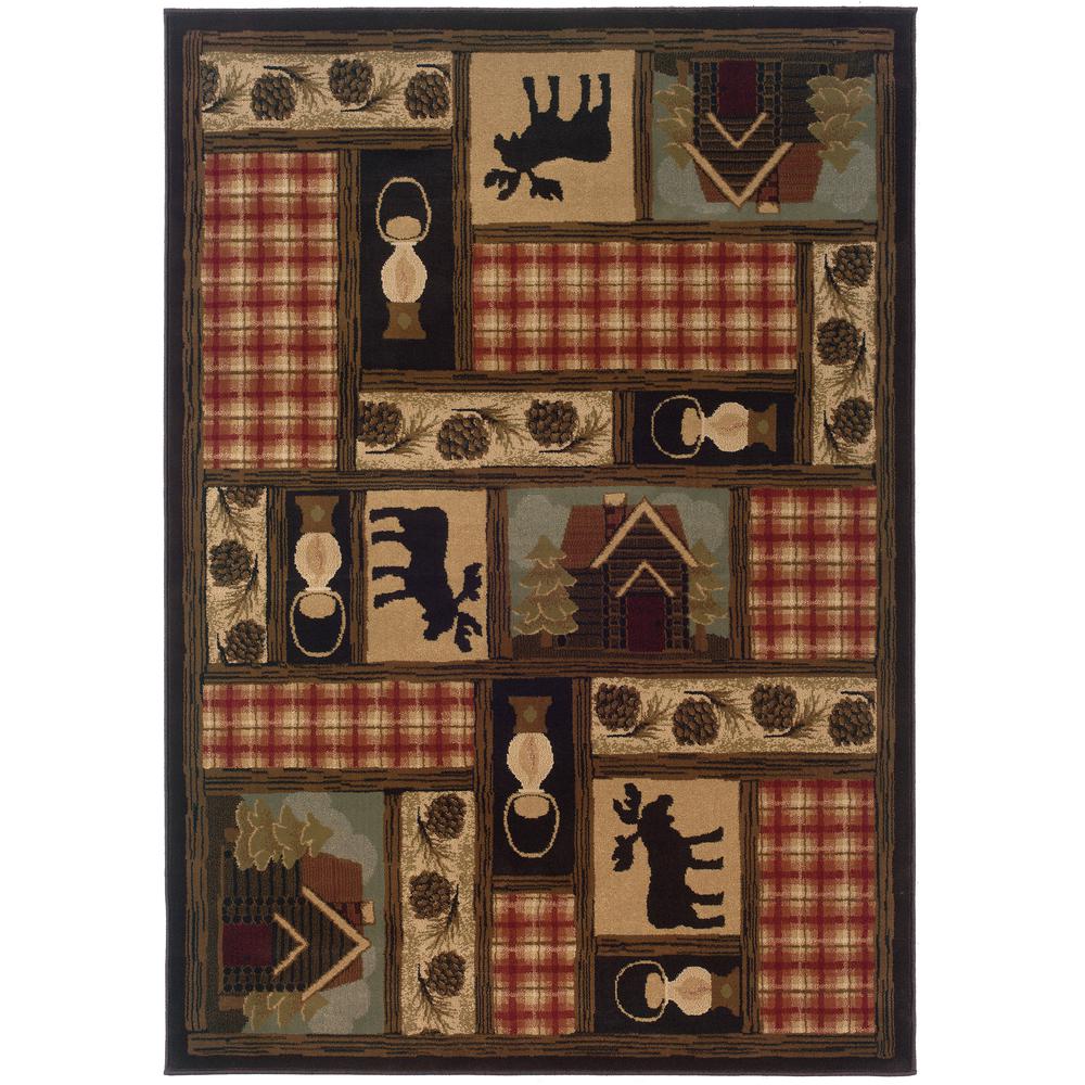 HUDSON Brown 5' 3 X  7' 6 Area Rug. Picture 1