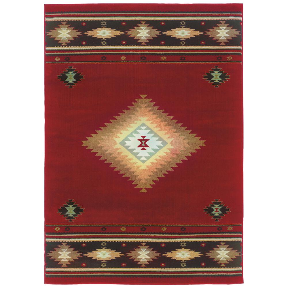 HUDSON Red 5' 3 X  7' 6 Area Rug. Picture 1