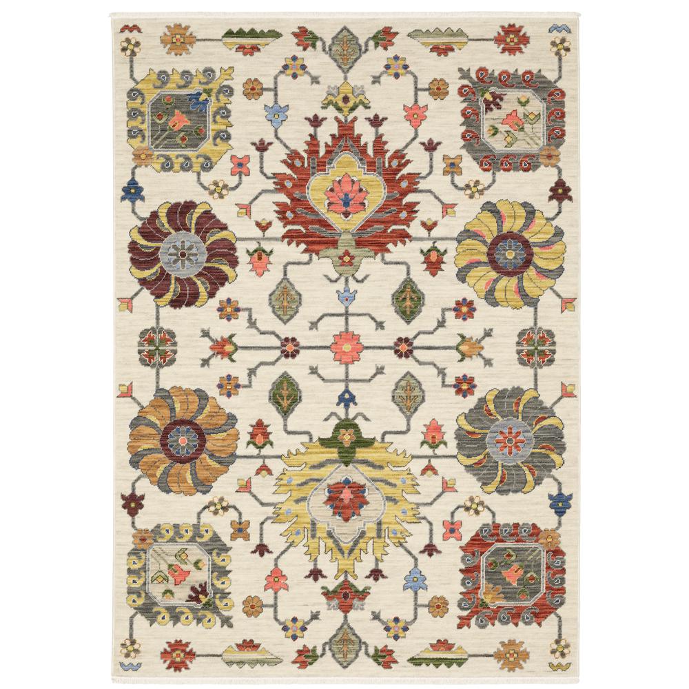 LUCCA Ivory 5' 3 X  7' 6 Area Rug. The main picture.