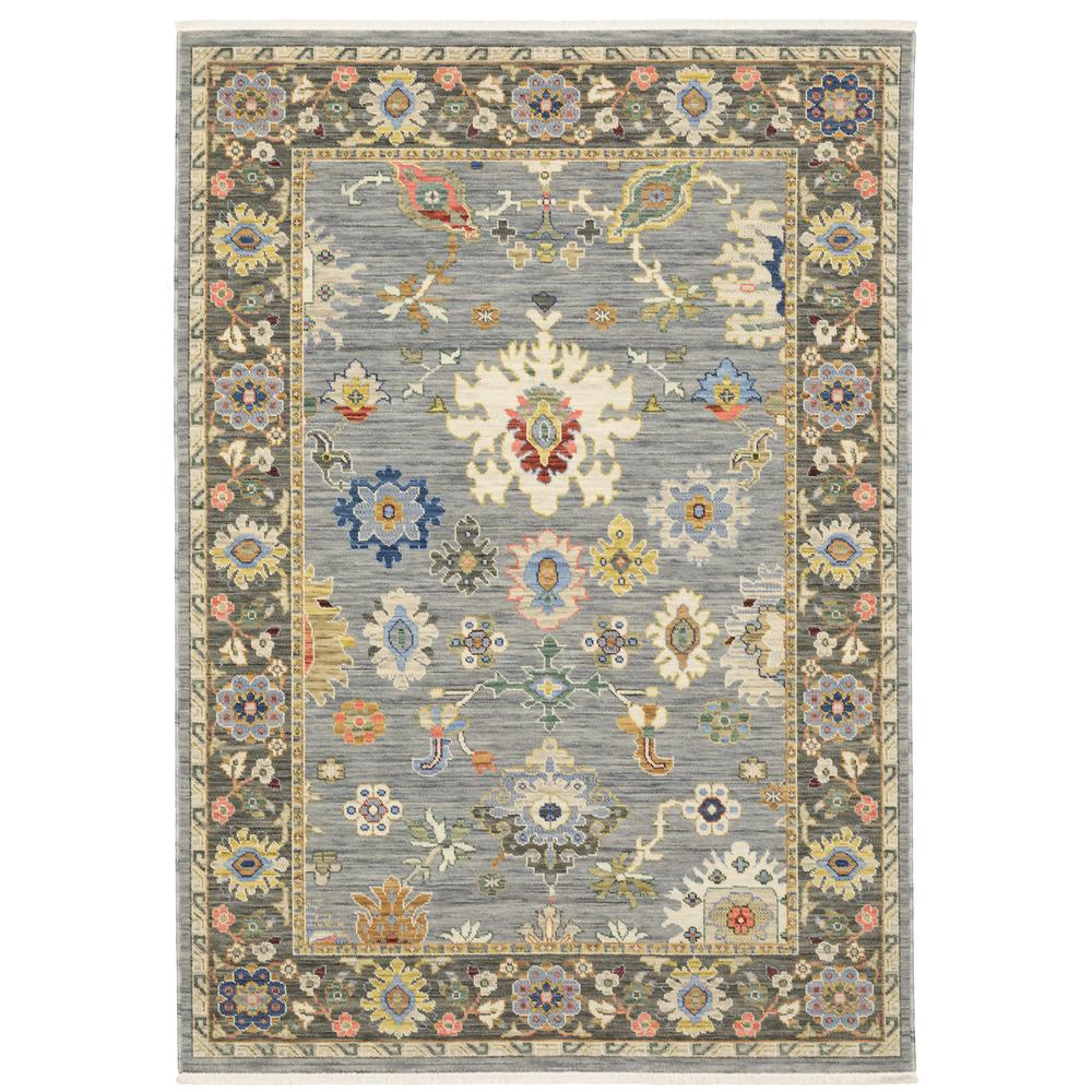 LUCCA Blue 5' 3 X  7' 6 Area Rug. Picture 1