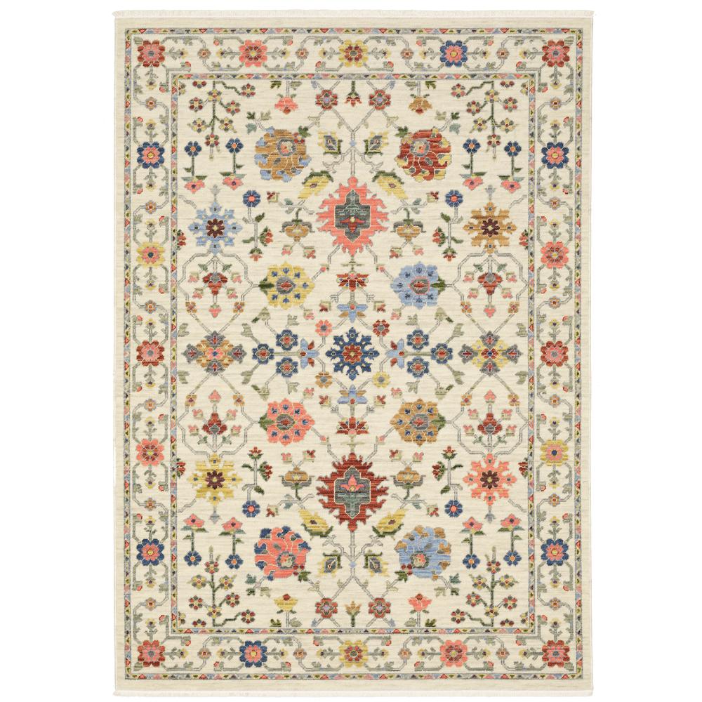 LUCCA Ivory 5' 3 X  7' 6 Area Rug. Picture 1