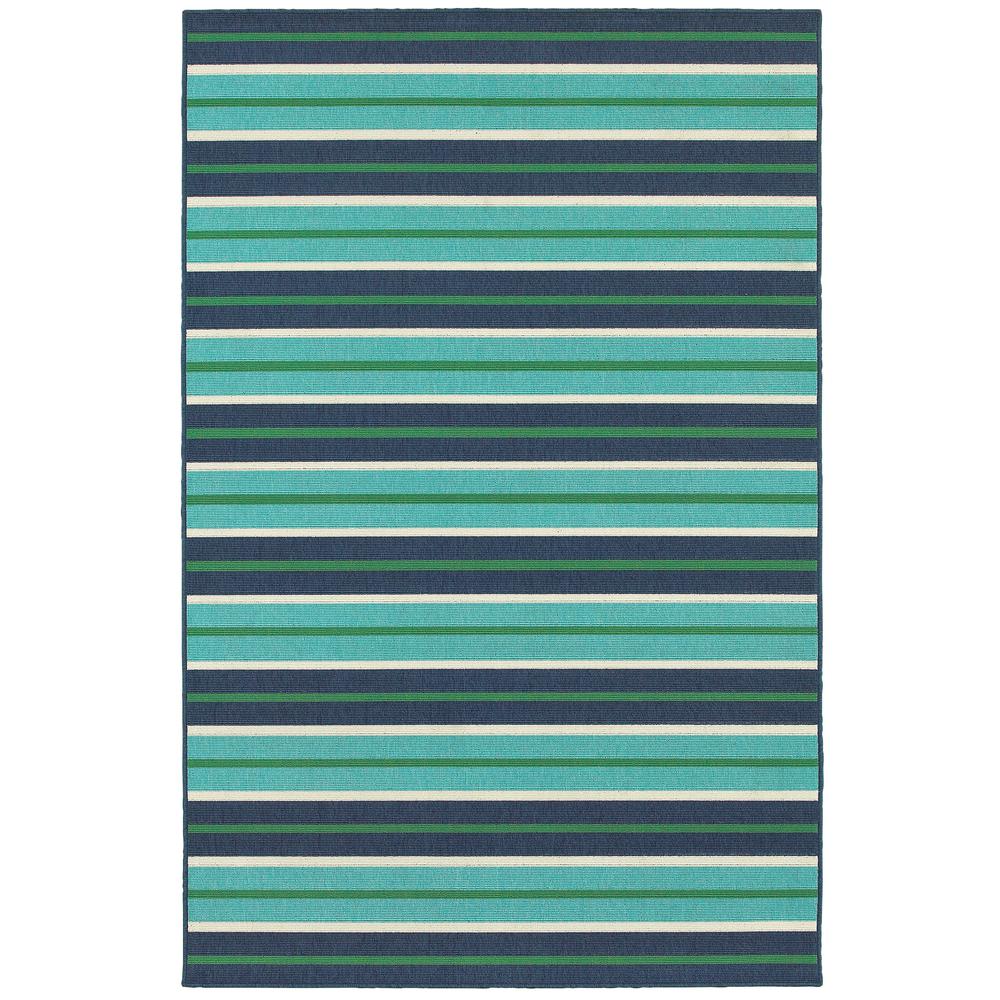 MERIDIAN Blue 5' 3 X  7' 6 Area Rug. Picture 1