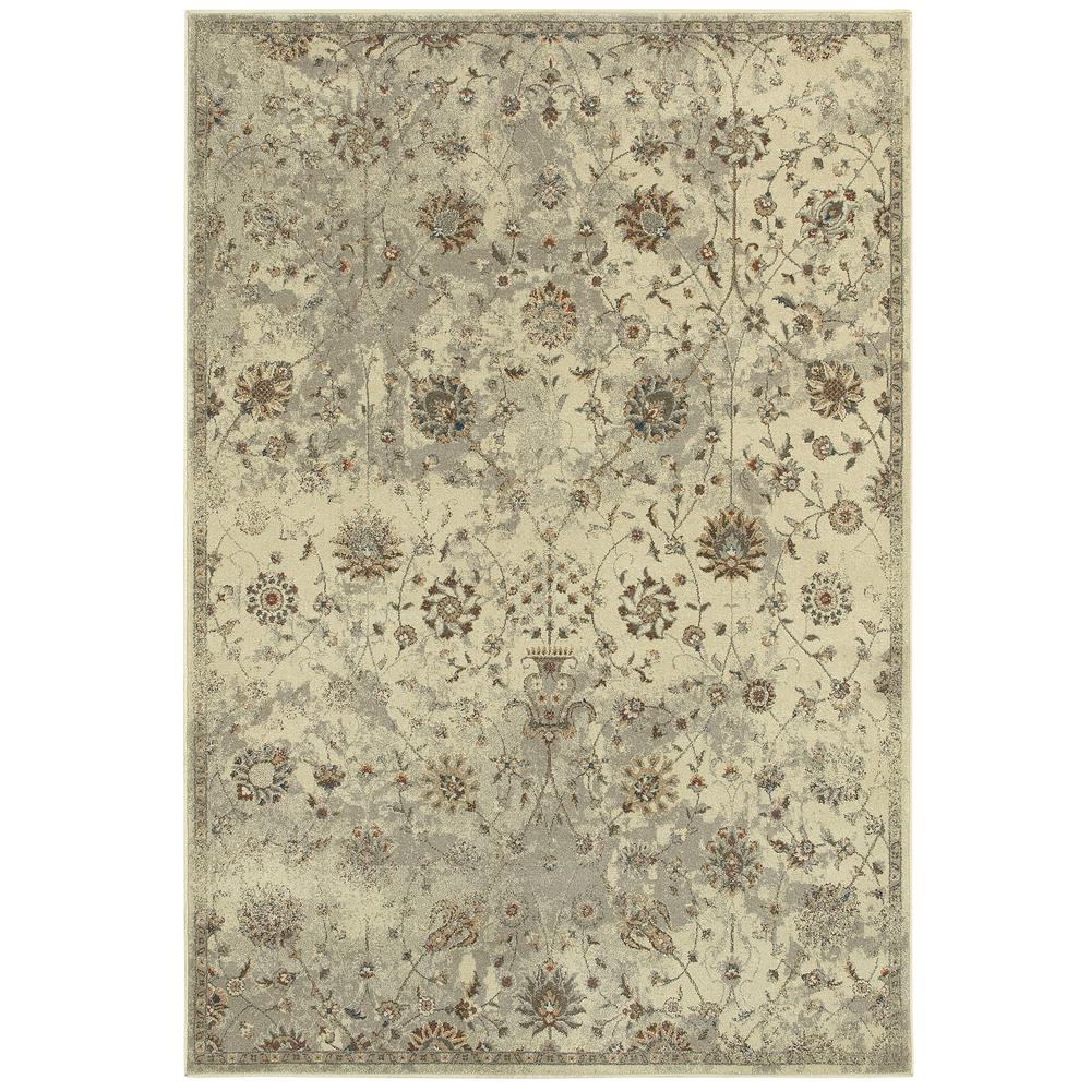 PASHA Beige 5' 3 X  7' 6 Area Rug. The main picture.