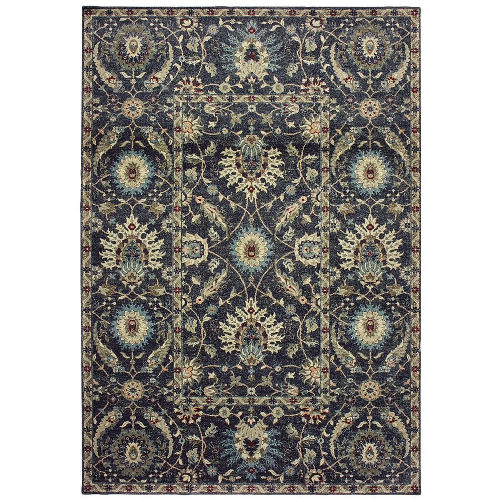RALEIGH Navy 5' 3 X  7' 6 Area Rug. Picture 1