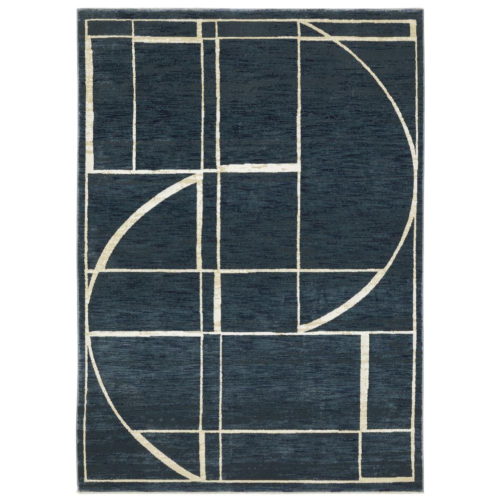 REED Blue 5' 3 X  7' 6 Area Rug. Picture 1