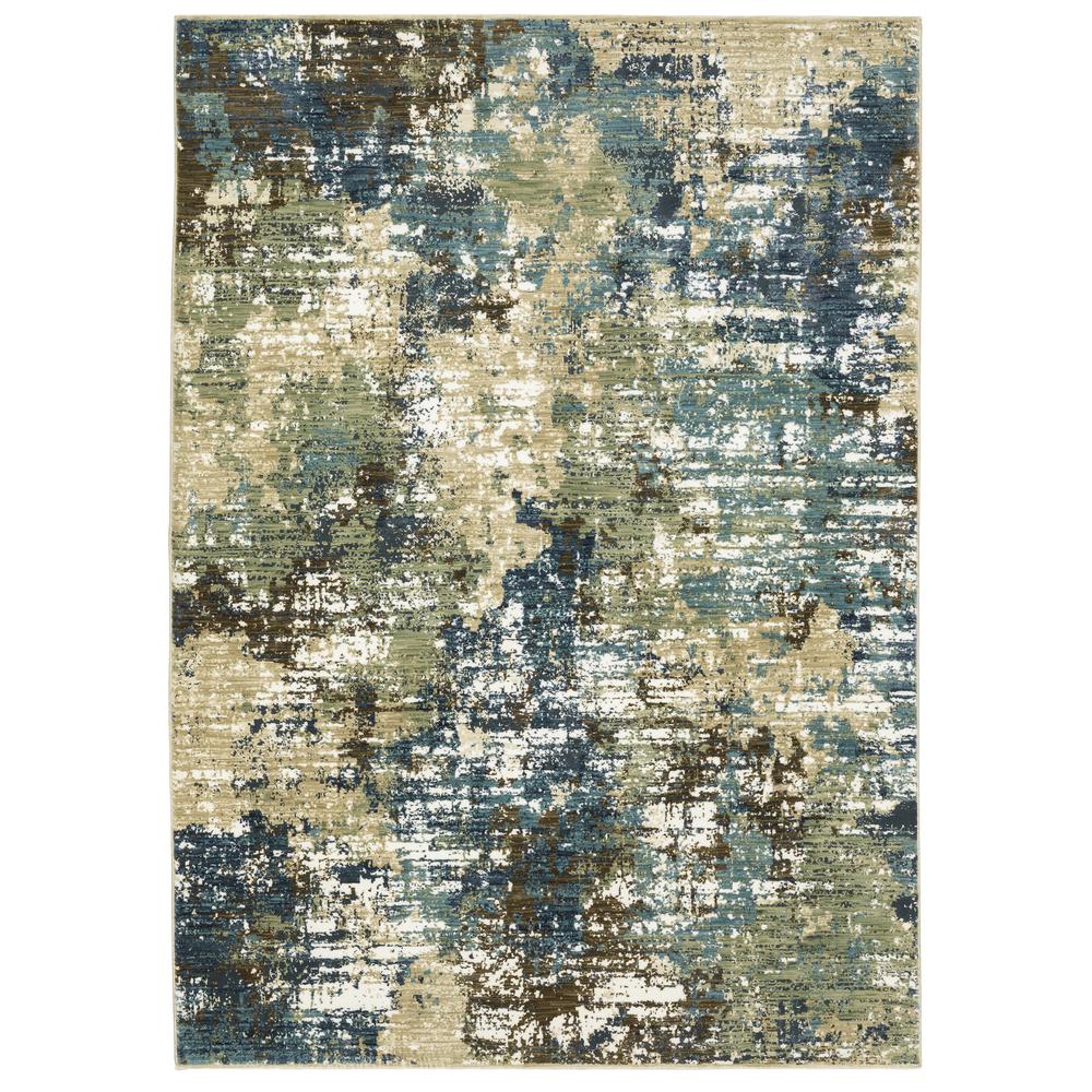 REED Blue 5' 3 X  7' 6 Area Rug. Picture 1